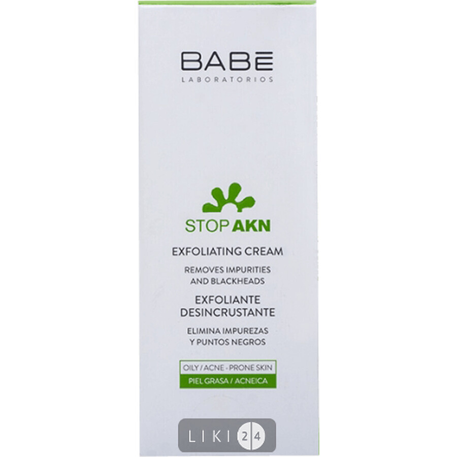 Скраб для лица Babe Laboratorios Exfoliating Cream Stop akn 50 мл: цены и характеристики