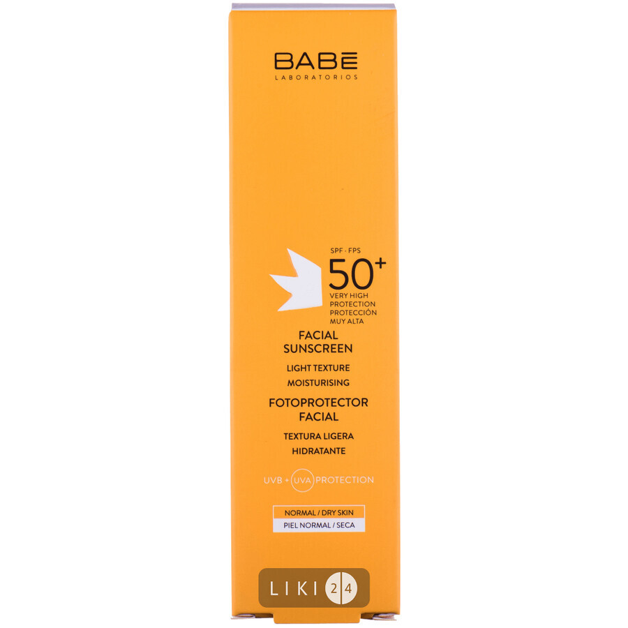 Сонцезахисний крем для обличчя BABE Laboratorios для всіх типів шкіри SPF 50+ 50 мл: ціни та характеристики