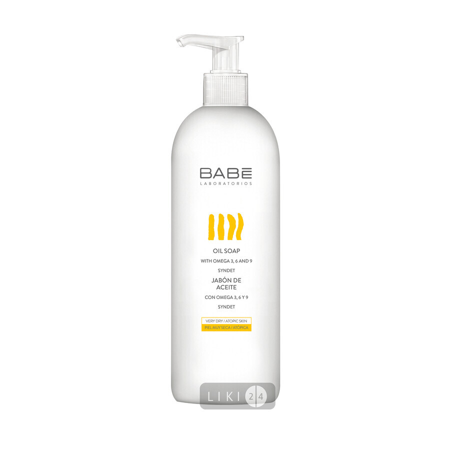Жидкое мыло Babe Laboratorios на масляной основе для сухой и атопичной кожи, 500 мл: цены и характеристики