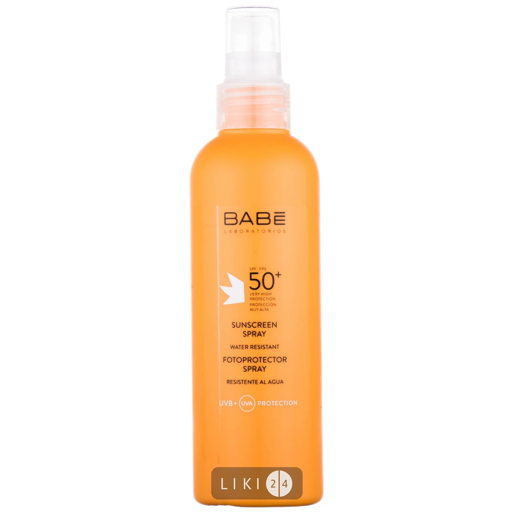 Солнцезащитный спрей BABE Laboratorios Защита и смягчения SPF 50+ для тела 200 мл: цены и характеристики