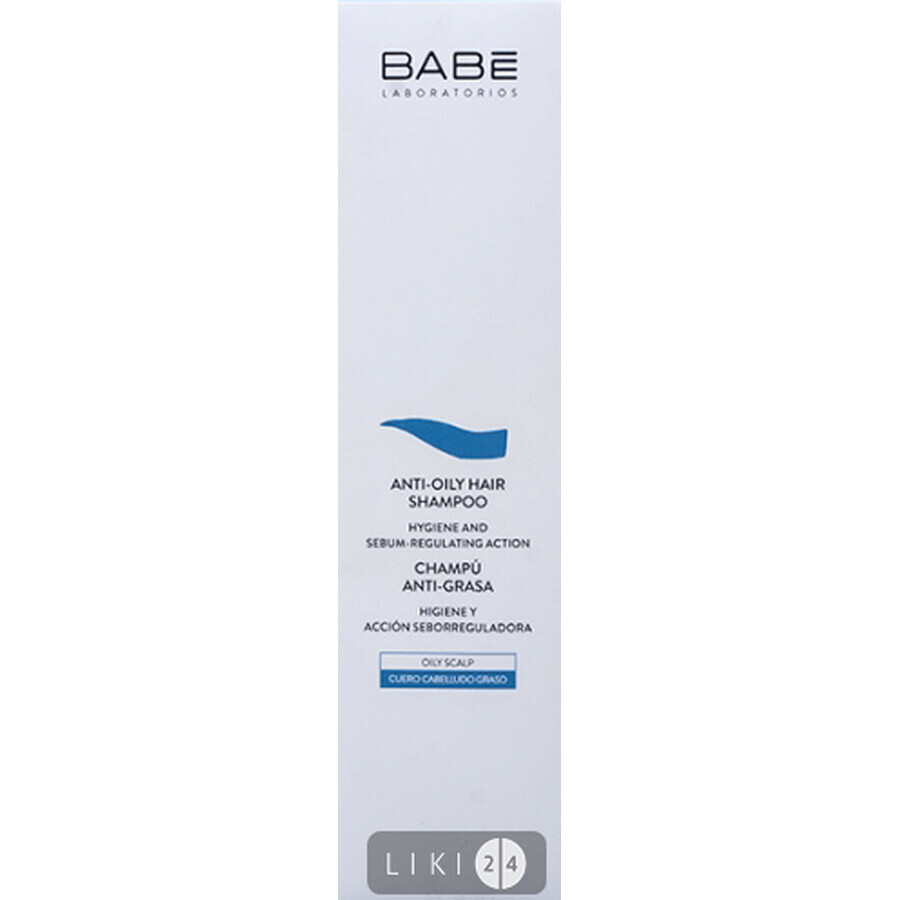 Шампунь Babe Laboratorios для жирного волосся, 250 мл: ціни та характеристики