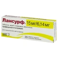 Лансурф табл. в/о 21,14 мг (15 мг/6,14 мг) блістер №20