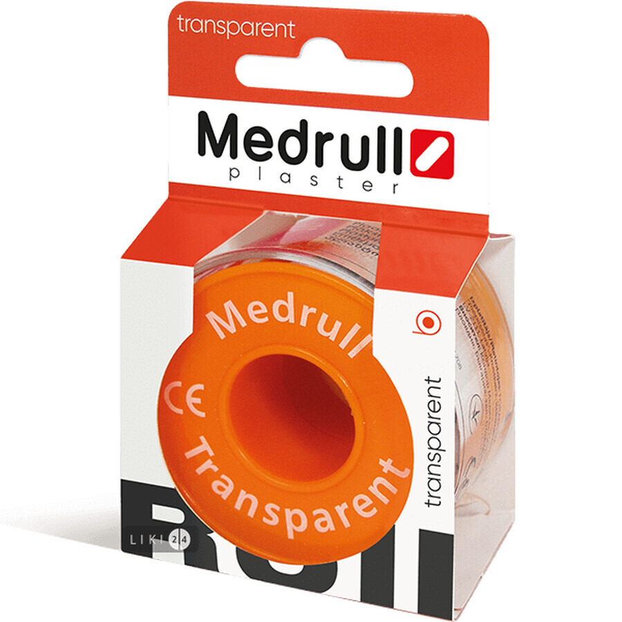 Пластир медичний Medrull Transparent на нетканій основі котушка 1.25 х 500 см, 1 шт: ціни та характеристики