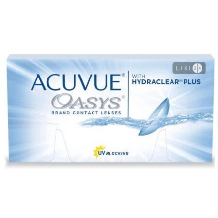 Лінзи контактні діагностичні acuvue oasys with hydraclear plus 8.4, -6,0