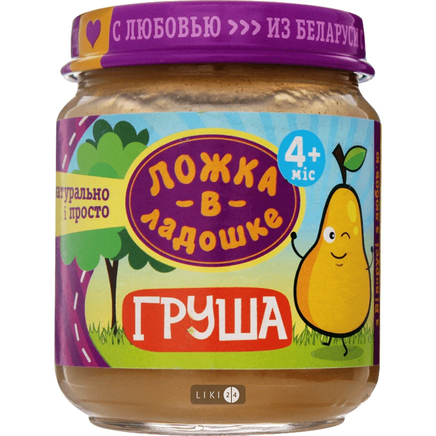 Пюре Ложка в ладошке Груша, 100 г, с 4 месяцев: цены и характеристики