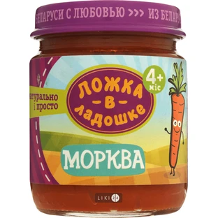Пюре Ложка в ладошке Морковь, 100 г, с 4 месяцев