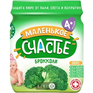 Маленьке щастя консерви 90 г, пюре броколі