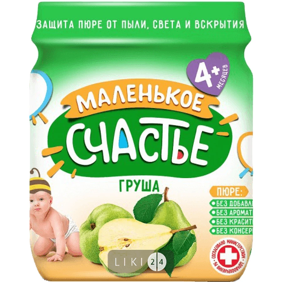 Маленькое счастье консервы 90 г, пюре груша: цены и характеристики
