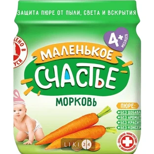 Маленькое счастье консервы 90 г, пюре морковь