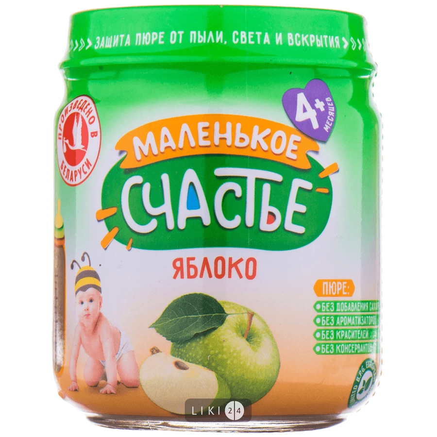 Пюре Маленькое счастье Яблоко, 90 г: цены и характеристики