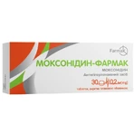 Моксонідин-Фармак 0.2 мг таблетки, вкриті плівковою оболонкою №30 (10х3): ціни та характеристики