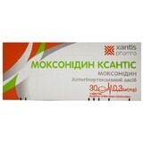Моксонідин Ксантіс  0,3 мг таблетки, вкриті плівковою оболонкою, блістер, №30