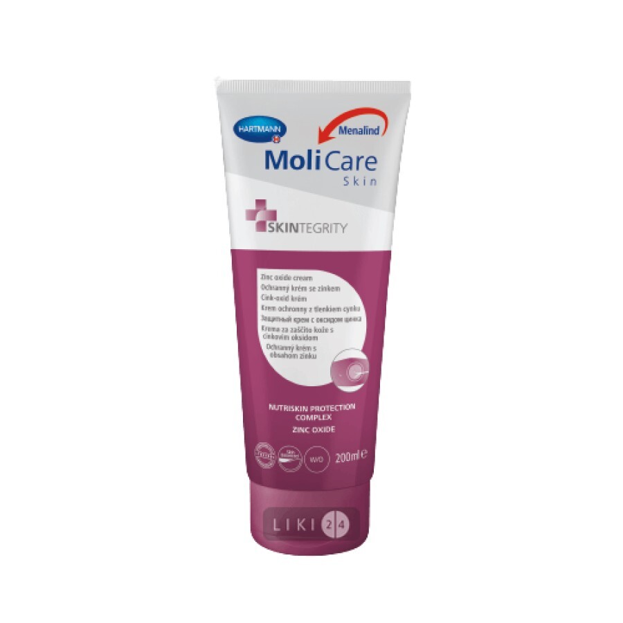Защитный крем MoliCare Skin 200 мл с оксидом цинка: цены и характеристики