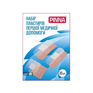 Набір пластирів Pinna прозорі та тілесного кольору 20 шт