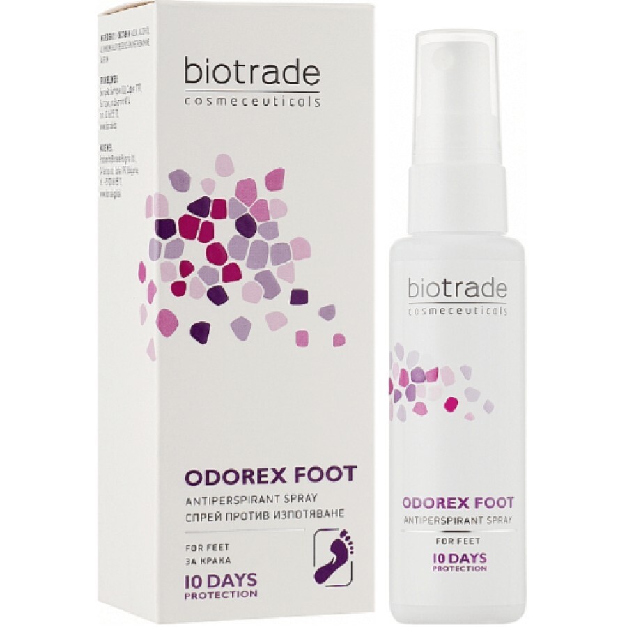 Спрей-антиперспирант Biotrade Odorex Foot для ног, 40 мл: цены и характеристики