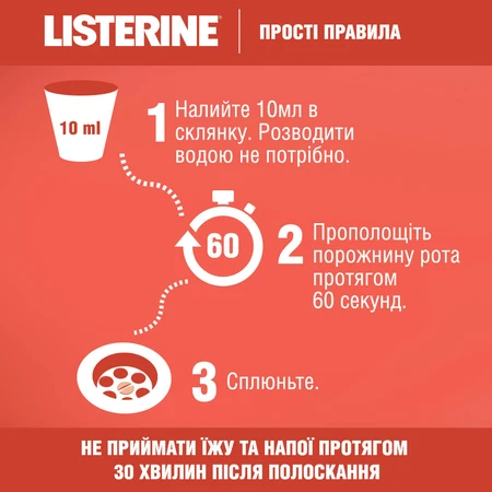 Детский ополаскиватель для полости рта Listerine Smart Rinse Ягодная свежесть, от 6 лет, 250 мл: цены и характеристики