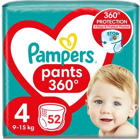 Підгузки-трусики Pampers Pants 4 Maxi 9-15 кг 52 шт: ціни та характеристики