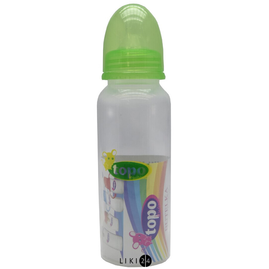 Пляшка пластмасова Topo Buono з силіконовою соскою 250 мл T001: ціни та характеристики