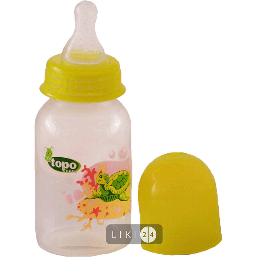 Пляшка пластмасова Topo Buono з силіконовою соскою 150 мл T002: ціни та характеристики