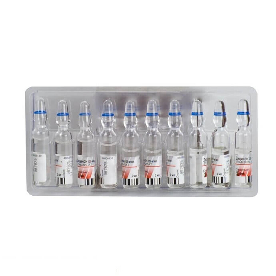 Дицинон р-р д/ин. 250 мг амп. 2 мл №10: цены и характеристики