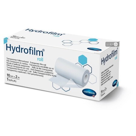 Повязка пленочная прозрачная Hydrofilm Roll 10 см х 2 м