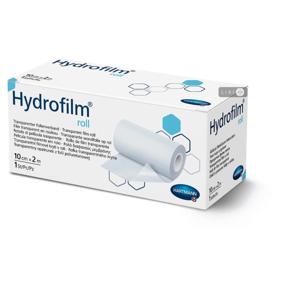Повязка пленочная прозрачная Hydrofilm Roll 10 см х 2 м: цены и характеристики