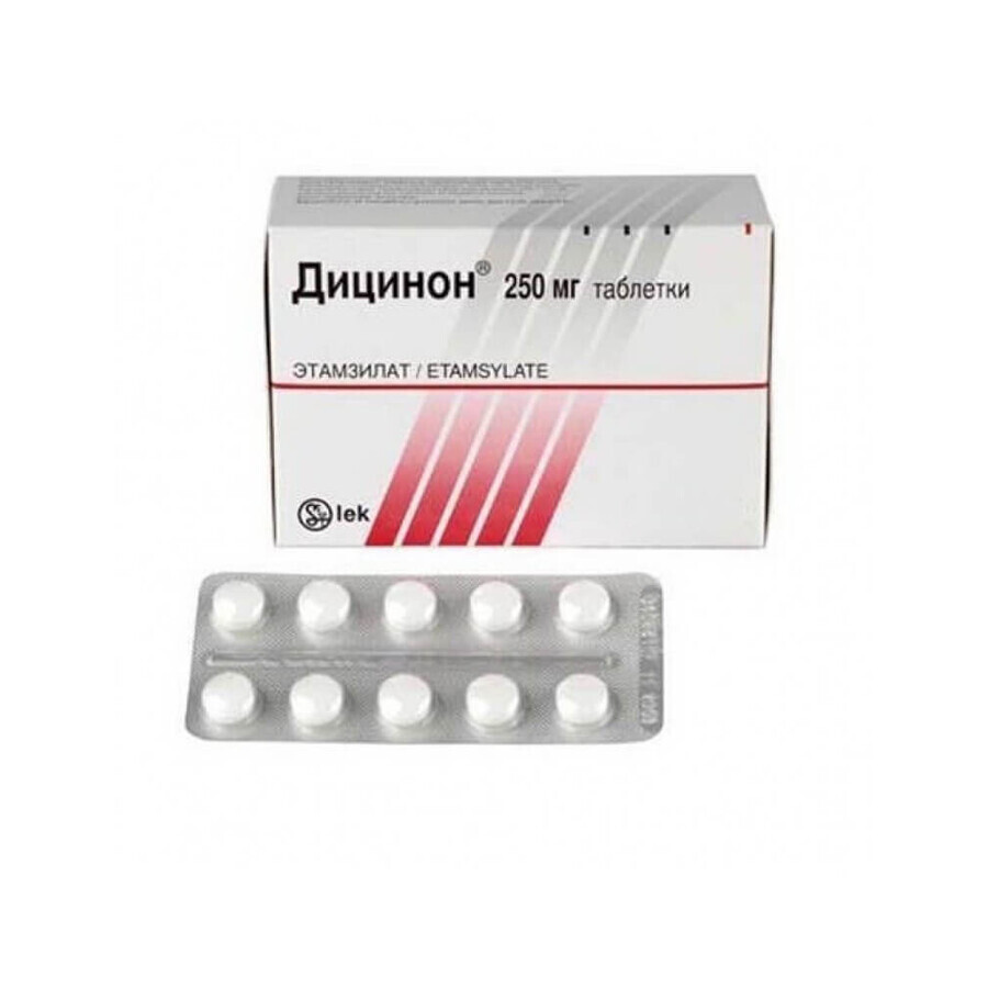Дицинон табл. 250 мг №10: ціни та характеристики