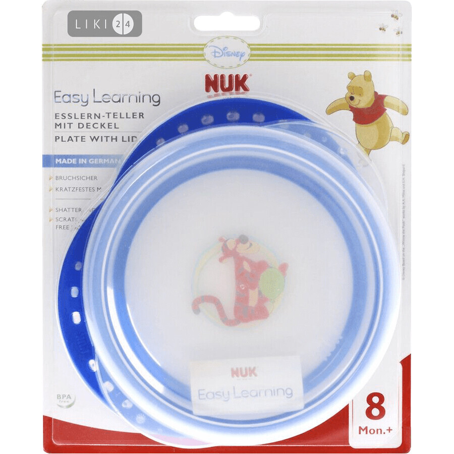 Тарелка с крышкой Nuk Disney Easy Learning: цены и характеристики