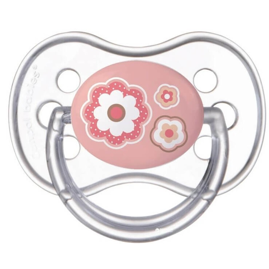 Пустушка Canpol Babies Newborn baby 22/582 Рожеві квіти силіконова симетрична, 0-6 міс.: ціни та характеристики