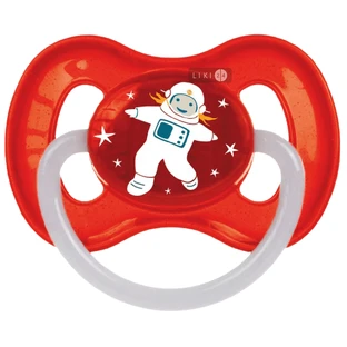 Пустушка латексна Canpol Babies Space кругла 0-6 міс червона 23/221