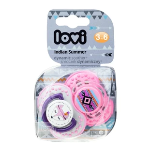 Пустушка силіконова Lovi Indian Summer динамічна 3-6 міс 2 шт 22/857 girl