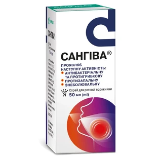 Сангива спрей фл. 50 мл, насадка-распыл.