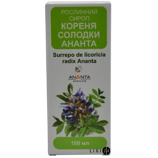 Сироп Кореню Солодки Ананта, 100 мл