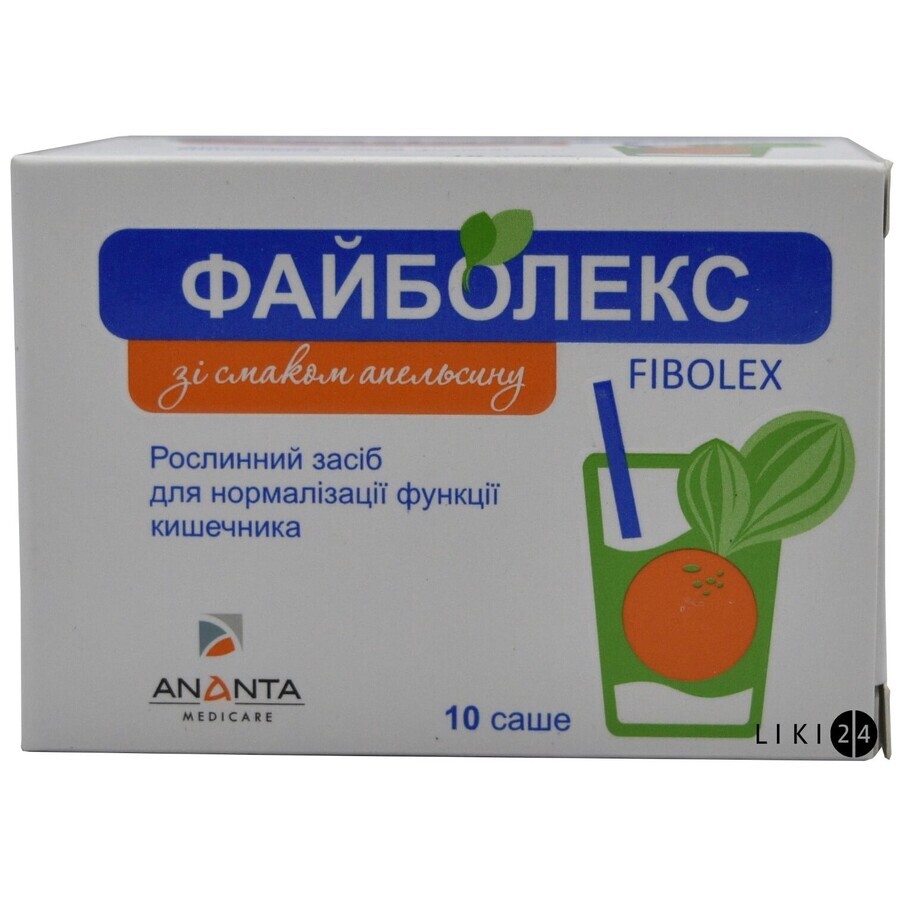 Файболекс з апельсиновим смаком саше, №10: ціни та характеристики