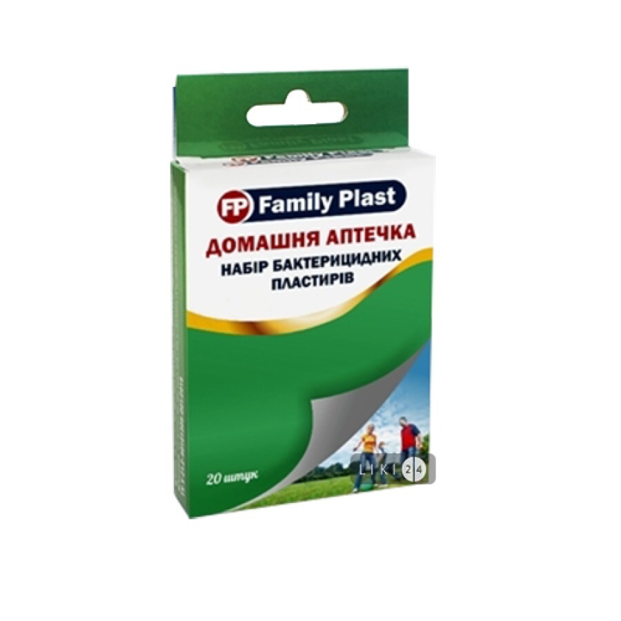 Набор пластырей медицинских Family Plast Домашняя аптечка бактерицидных, 20 шт: цены и характеристики