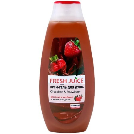 Крем-гель для душа Fresh Juice Chocolate & Strawberry, 200 мл