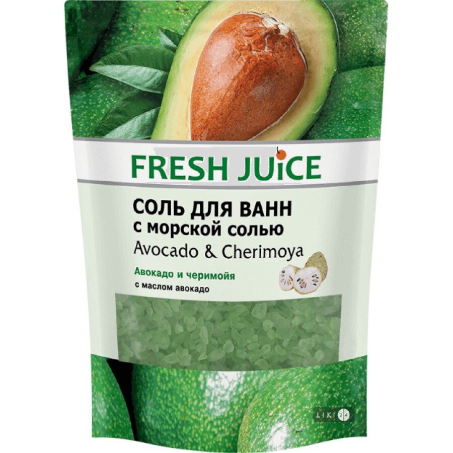 Сіль для ванн Fresh Juice Avocado & Cherimoya 500 г дой-пак: ціни та характеристики