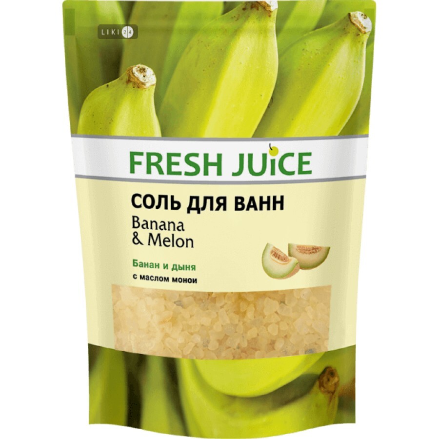 Сіль для ванн Fresh Juice Banana & Melon 500 г дой-пак: ціни та характеристики