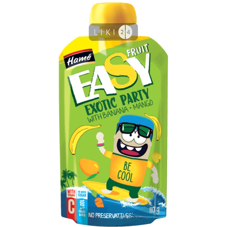 Хаме пюре яблоко, банан, манго, морковь, Easy Fruit: цены и характеристики