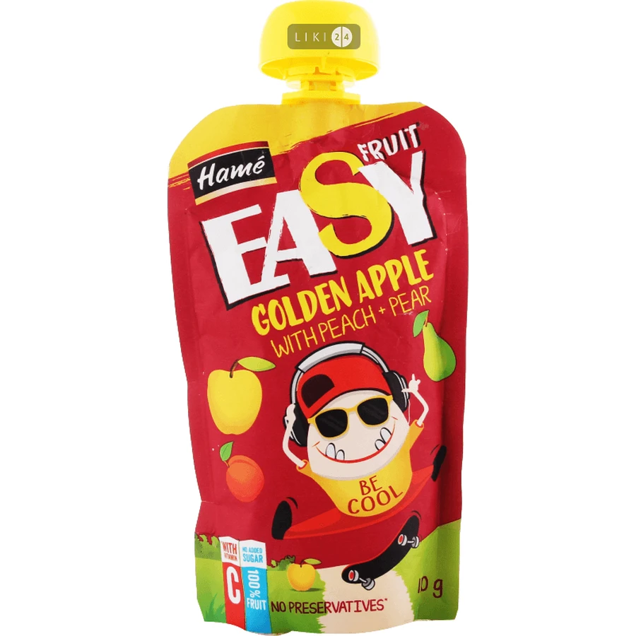 Хаме пюре яблоко, персик, груша, банан, Easy Fruit: цены и характеристики