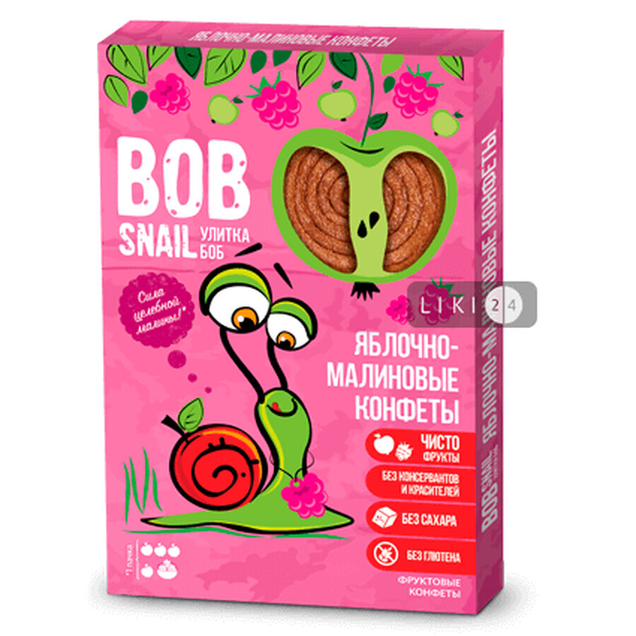 Цукерки Bob Snail (Равлик Боб) 60 г, яблуко, малина: ціни та характеристики
