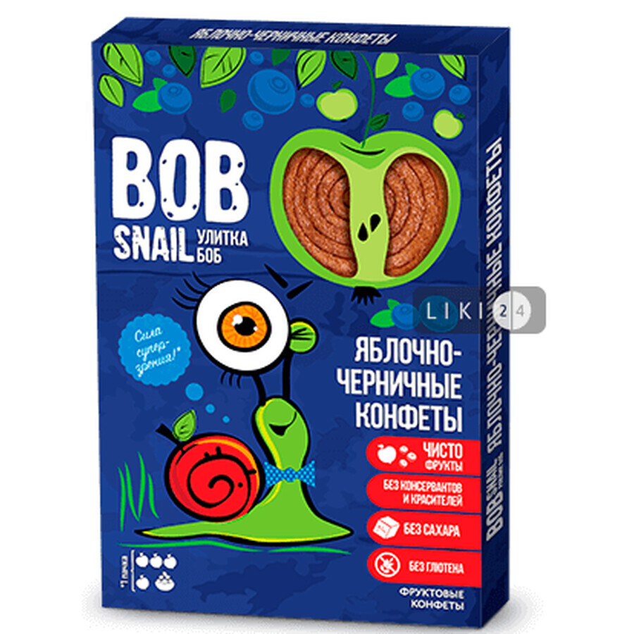 Конфеты Bob Snail (Улитка Боб) 60 г, яблоко, черника: цены и характеристики