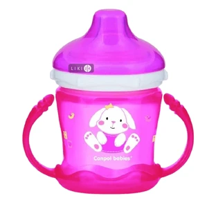 Кружка непроливайка Canpol Babies Sweet Fun Рожева 180 мл 57/300