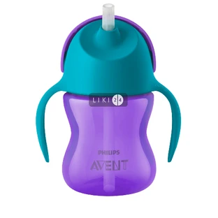 Чашка з трубочкою Philips Avent для дівчаток 9 міс+ 210 мл