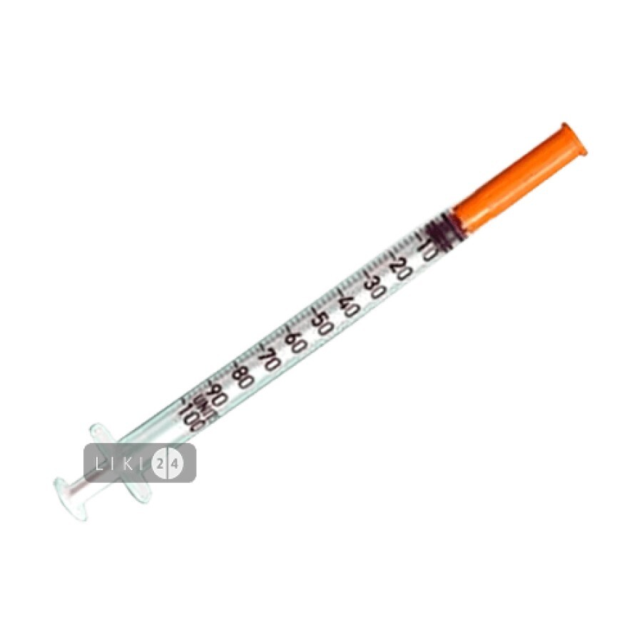 Шприц інсуліновий Гемопласт U-100 3-х компонентний з голкою 29G 0.33 x 13 мм 1 мл 10 шт: ціни та характеристики