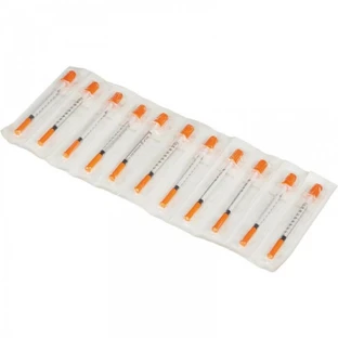 Шприц VM Vogt Medical инсулиновый U-100 интегрированная игла 31G x 1/4'' (0,25 * 6 мм), 0,3 мл