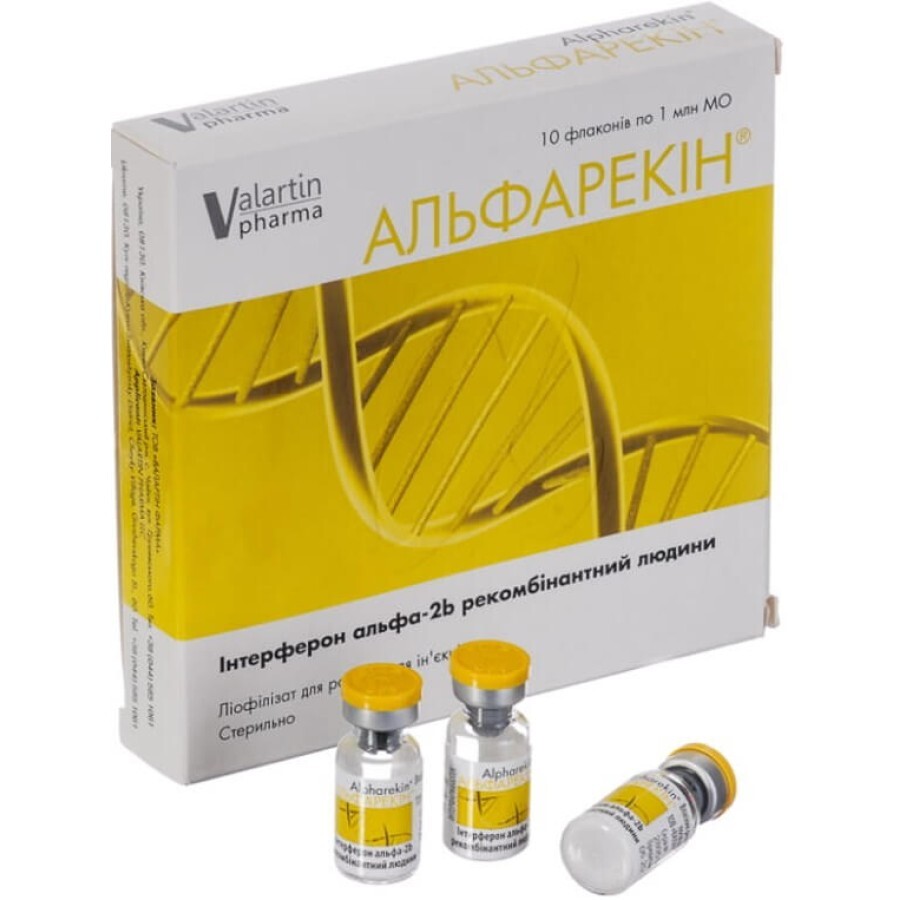 Альфарекин лиофил. д/р-ра д/ин. 1000000 МЕ фл. №10: цены и характеристики