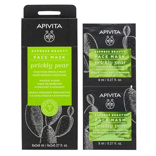 Apivita Express Beauty маска для обличчя з опунцією Зволоження та заспокійлива дія, 2 шт. х 8 мл