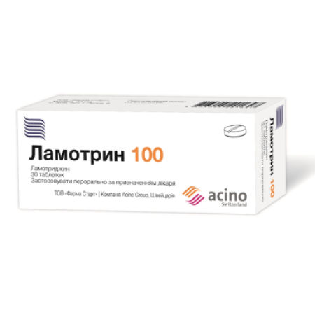 Ламотрин табл. дисперг. 100 мг блістер, в пачці №30