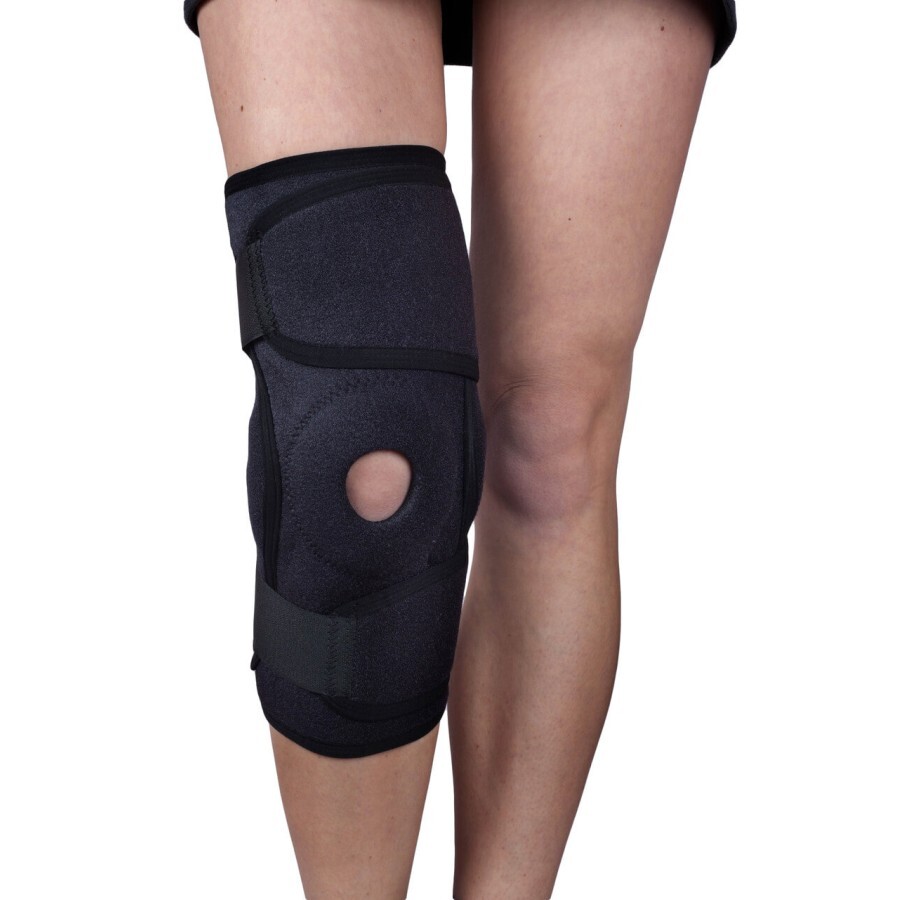 Ортез Алком 4054 на колінний суглоб з спіралевіднимі ребрами жорсткості, розмір 1, чорний: ціни та характеристики